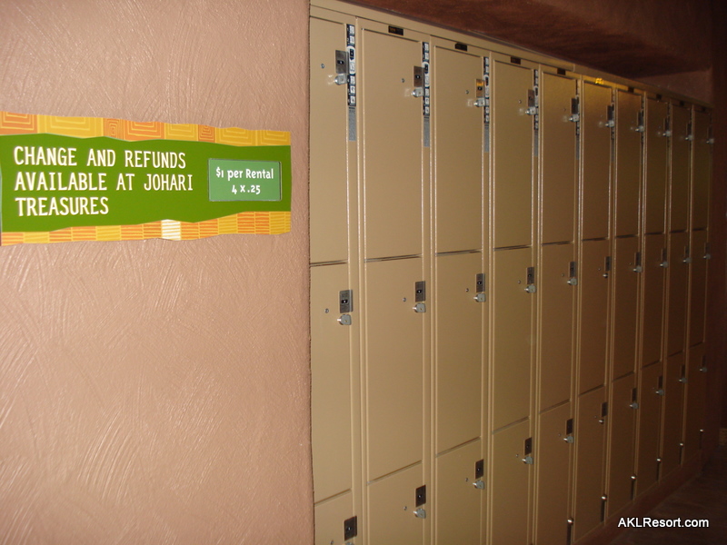 Lockers at Kidani Pool